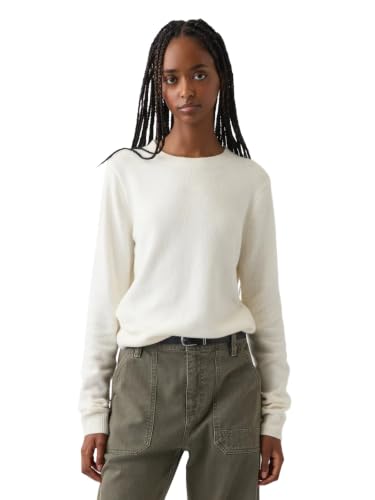 GAP Women's Cashsoft Crewneck Pullover Sweater Ivory Frost L