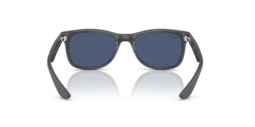 Ray-Ban RJ9052SF Kids New Wayfarer Low Bridge Fit Square Sunglasses, Rubber Dark Grey/Dark Blue, 50 mm - image 4