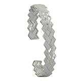 LES POULETTES BIJOUX - Silber 925 Rhodium Hälfte Stab Flachen Zopf