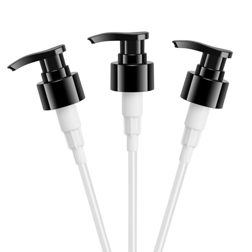 Image of Segbeauty Soap Dispenser Pump Head, 3pcs Bathroom Shower Bottle Pump Replacement, Empty Refillable Bottle Tube Pump Top for Shampoo Conditioner Hand Soap Body Wash Liquid Gel Modern Kitchen Hotel