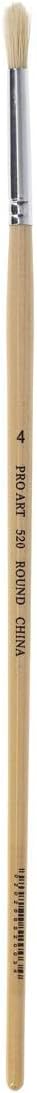 Pro Art Brush White Bristle Round #4