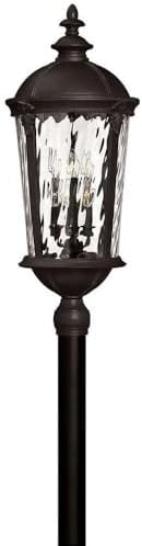 Hinkley Windsor European Influence Extra Large Six Light Outdoor Post Top/Pier Mount, Black