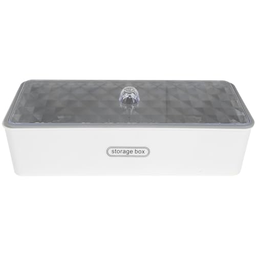 Abaodam Caja Organizadora para Cubiertos Drenaje en Blanco, Material Pp y Pet, para Uso Doméstico en Encimeras
