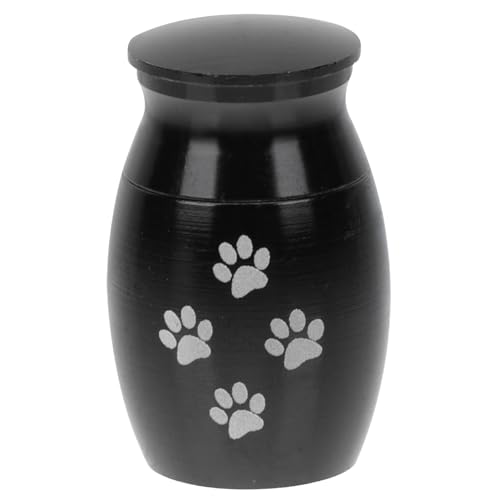 TOPBATHY Mini Stainless Steel Pet Urn Canister Portable Ashes Holder for Dogs and Cats Lightweight Memorial Keepsake with Polished Surface