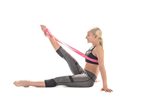 Danzaid Ballet Stretching, Exercise & Workout Resistance Band Foot, Leg & Point Dancer Stretcher - for Yoga, Martial Arts, Gymnastics Flexibility - Travel Bag & Instructions Booklet Included