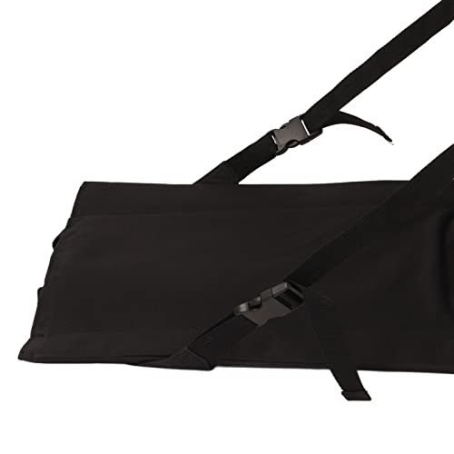 Coussin de siège de stade compact léger avec dossier réglable noir