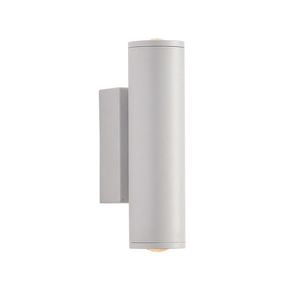 ITOSUI Minimalist Postmodern Wall Sconce 7.1-Inch 3-Color Tone Aluminum Cylinder Up Down Light for Bedroom Bedside Hallway Living Room Lighting Iron Base E26 Base(White)
