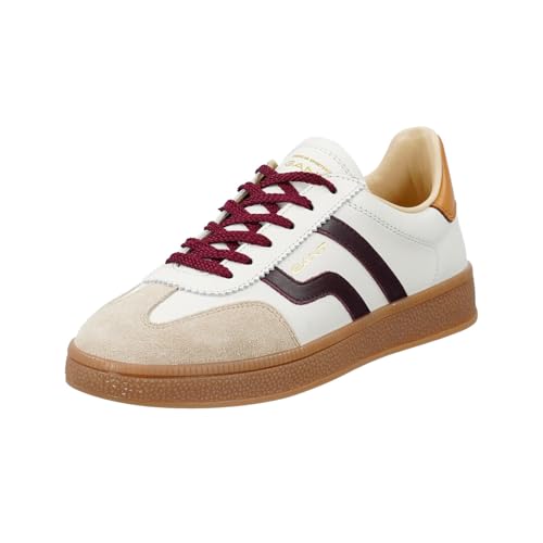 GANT FOOTWEAR Damen CUZIMA Sneaker, Cremefarben, Pflaumenrot, 39 EU