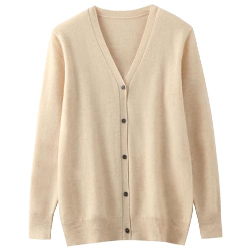 Mens Casual Soft Comfortable Sweater Ribbed Hem Cuff Cardigan Button Lightweight V-Shaped Topcoat