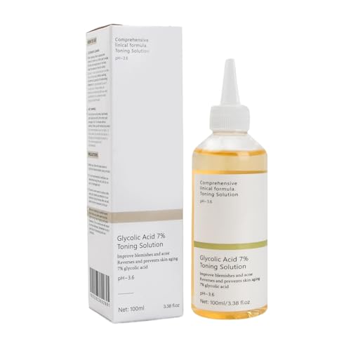Ácido Glicólico 7% Tónico para Rostro, Glycolic Acid 7% Toning Resurfacing Solution, Solución Tonificante Exfoliante, Tónico Facial Equilibrante De Agua Y Aceite para Limpie la Piel y Elimine el Acné