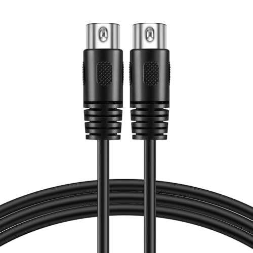 TNP MIDI Câble (1FT, 1 Boîte) - 5 Épingle DIN Hommes Audio MIDI à MIDI Connecteur Interface Jack câble fil de connexion