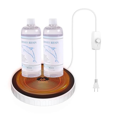 Auto Resin Preheater Epoxy Heating Coaster Warmer Pad Tray with Temperature Control for Rsin UV Rsin and Silicone - Thin Viscosity and Reduce Bubbles