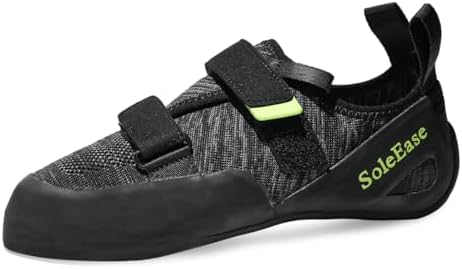 SoleEase Professional All-Around Mens Womens Climbing Shoes for Gym and Sport Climbing (34, Black)