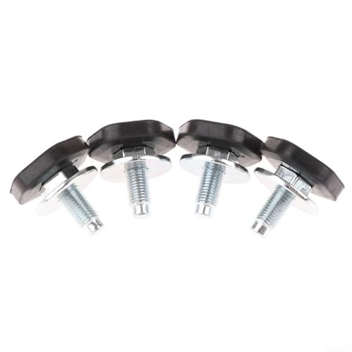 4 pies fijos para lavadora de tambor M10 con tornillos de caja, almohadilla antideslizante de absorción de golpes, pies de nivelación para estabilidad, reducción de ruido y protección del suelo