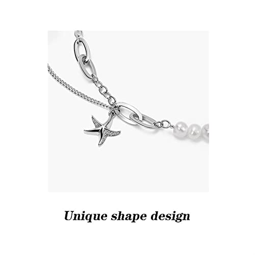 Pendentif étoile de mer et perle d'eau douce pour vos tenues d'été