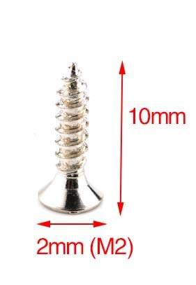 Image of Tia Screws 2mm Dia for Small Furniture, Instruments, Projects and DIY -480pcs (M2x10mm, Silver)