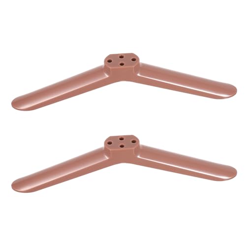 HOODANCOS Soportes Aplicables para TV de 40 Pulgadas Color Oro Rosa Patas de Soporte Independientes Tornillos Incluidos Base Portátil para Salón Dormitorio Oficina Compatible Televisores