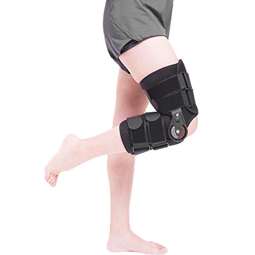 Sport Ginocchiera Quadrante Angolo Regolabile Protezione Legamentale Ginocchio Guarnizione Protettore Tessuto Morbido per la Pelle e Traspirante M