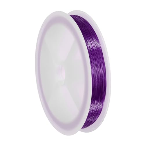 sourcing map 26 Gauge(0.4MM) Copper Wire for Jewelry Making Tarnish Resistant Beading Wire for Jewelry Making Crafts Supplies, Purple,96M