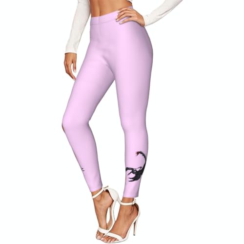 Leggings de compresión suaves que moldean la silueta femenina con estampado de escorpión
