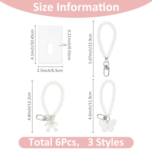SUPERFINDINGS 3 Sets Acrylic Photocard Holder 4.1x2.5inch Kpop Photocard Holder Clear ID Bank Photo Card Holder Cute Butterfly Bear Shaped Card Protector for Women - Image 2