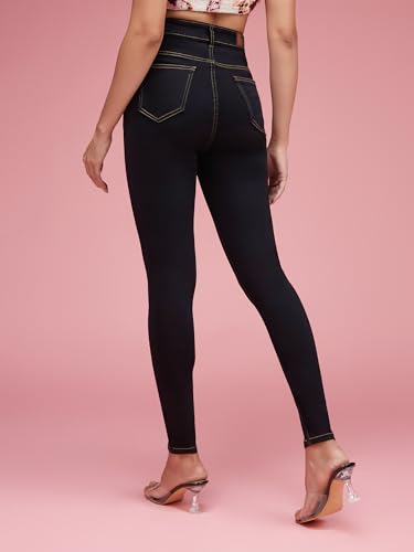 Image of Miss Chase Women's Skinny Fit High Rise Regular Length Denim Stretchable Jeans