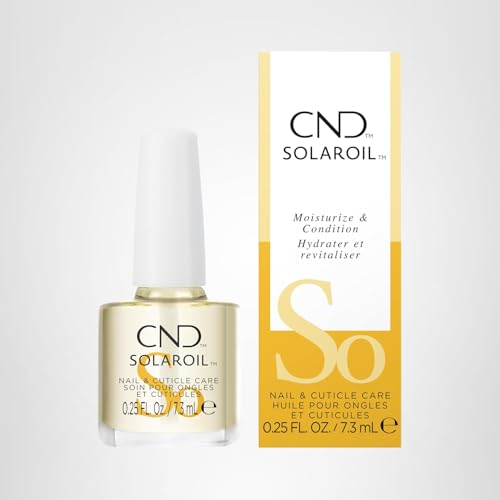 CND SolarOil Cuticle Oil, Blend Of Jojoba, Vitamin E, Rice Bran & Sweet Almond Oils, Moisturizes & Conditions, Nail Care Stocking Stuffer for Women