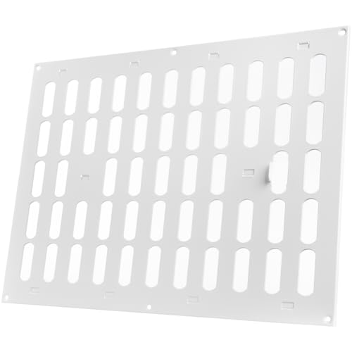 Grille d'aération métal blanc résistante aux rayures 41x30