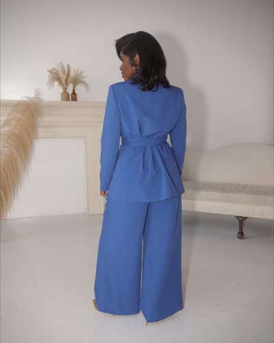 The Drop Women's Sodalite Blue Tie Waist Blazer by @Idesign84