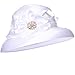 FORBUSITE Church Hats for Women White Derby Hats 1950s 20s with Rhinestone Rhinest Wide Brim