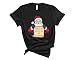 Naughty List Kids Who Say 67 Santa Funny Christmas Humor Meme Holiday List Joke Teacher School Trendy Festive T-Shirt (Black, Youth Medium)