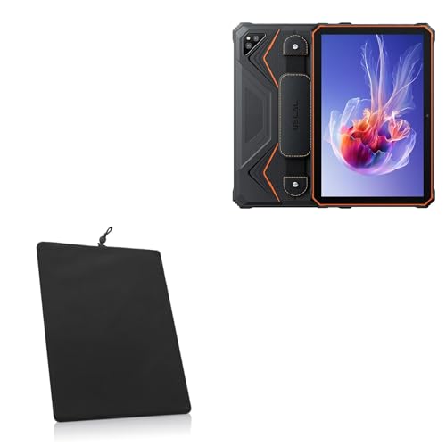 BoxWave Case Compatible with Blackview Oscal Spider 8 - Velvet Pouch, Soft Velour Fabric Bag Sleeve with Drawstring - Jet Black