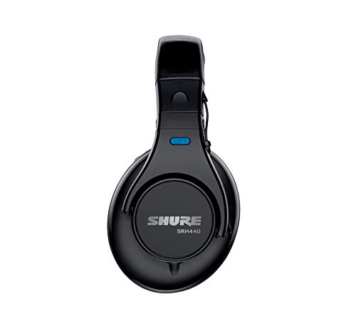 Image of Shure SRH440 Professional Studio Headphones, Enhanced Frequency Response and Extended Range for Home and Studio Recording, with Detachable Coiled Cable, Carrying Bag and 1 /4 inch Adapter (SRH440)