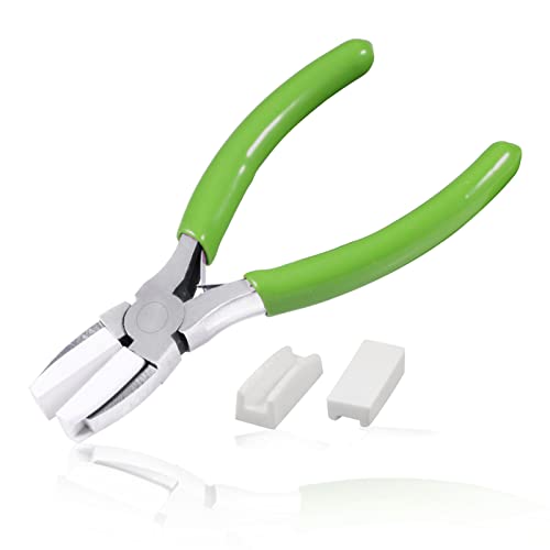 Image of 5 Inches Double Nylon Jaw Pliers Flat Nose Pliers for Jewelry Making with 2 Replacement Nylon Jaws Parallel Plier Soft Jaw Plier Jewelry Making Tools for Beading Wire Shaping DIY Hobby