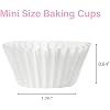 LotFancy 500pcs Mini Cupcake Liners, White Muffin Liners, No Smell, Greaseproof Paper Baking Cups, Small Cupcake Wrappers for Birthday Holidays, Bottom 1.25 inch Width