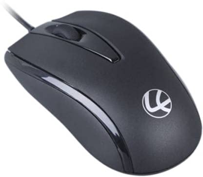 LAPCARE L70 Wired Optical Mouse || 1000 DPI Optical Tracking, Ambidextrous PC/Mac/Laptop - Black