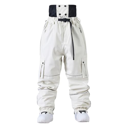 Pantalon de ski homme coupe-vent et épais avec poches zippées