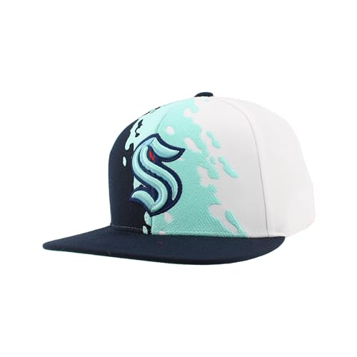 Image of ZHATS NHL Unisex-Adult NHL Officially Licensed Adjustable Snapback Hat Flat Bill Z11 Retro Paintbrush