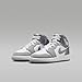 Nike Air Jordan 1 Mid SE Big Kid's 'Patent Cool Grey' Shoes (Hf3193 100) - Size 5.5y