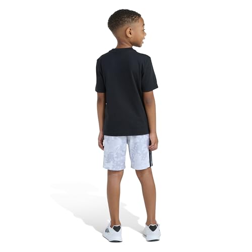 Image of adidas baby-boys Two-Piece Short Sleeve World Cup Tee & Printed Camo Short Set, Black, 4