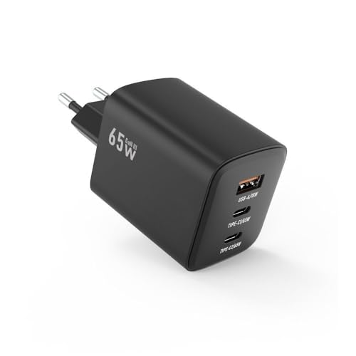 Cargador GaN 65W acce2s con doble puerto USB C y A para smartphones y ordenadores