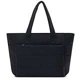 Bolsos Tote Mujer, Bolsa de Hombro Acolchada Impermeable Puffy Bolsa Con Cierre Ligero Bolso de Mano Grande Suave de Nailon...