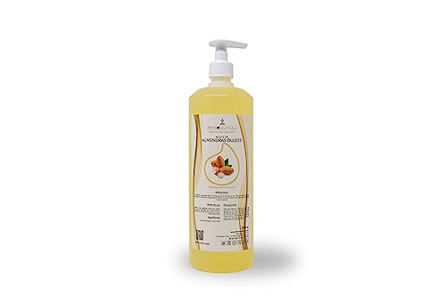 PHYSIOCEUTICALS - Aceite Almendras 100% Puro y Natural 1000ml + Dosificador - Primera Presión en Frío Natural - Masaje Corporal, Hidratación Piel y Aromaterapia - imagen 2