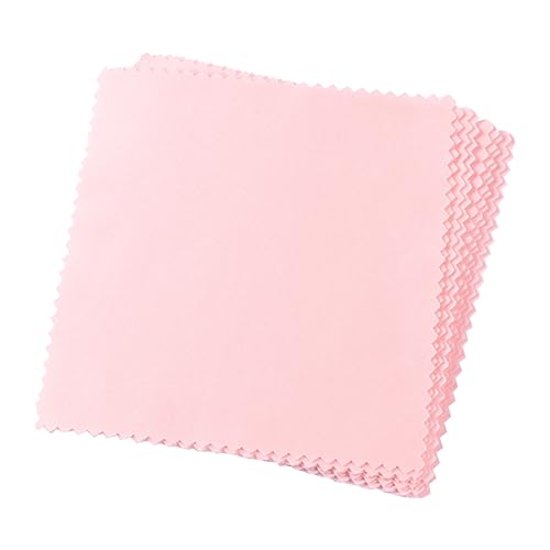 80 Piezas Paquete de Paños de Microfibra para Limpieza de Gafas y Pantallas Herramienta de Limpieza Color Rosa para Lentes de Cámara Móviles y Dispositivos Electrónicos