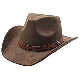 Tendance et fonctionnel : la combinaison de laine douce et de cuir suédé dans ce chapeau western crée un équilibre parfait entre style et fonctionnalité, vous assurant de vous démarquer dans n'importe quel environnement tout en restant protégé des éléments.