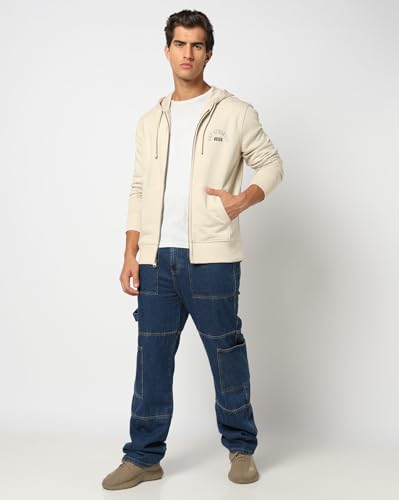 Image of Gap Men Graphic Printed Regular Fit Full Sleeves Hooded Sweatshirt