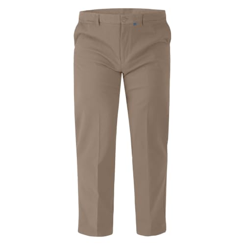 Image of D555 Duke Mens Kingsize Chino Trousers with Belt Loop & Pockets Stone 58 Waist Regular Leg (Bruno)
