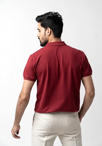 Image of Men's & Boys' Pure Cotton Polo T-Shirt - Half Sleeves, Regular Fit, Solid Plain Classic Polo Collar | Casual & Sportswear