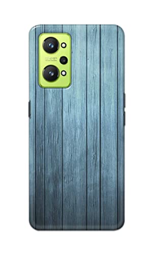 Image of Printed Hard Back Cover Case for Realme GT Neo 2 Back Cover (Wooden Blue) -702