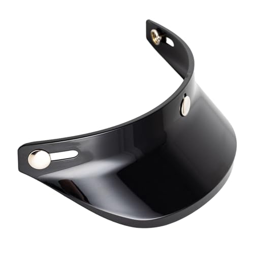 Dickly Visera para casco Peak 3 Snap Universal, fácil de instalar, protector de sombra, pieza de repuesto para cascos abiertos 3/4, negro